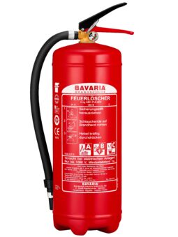 BAVARIA 6kg Dauerdruck-Pulverlöscher mit Manometer, 12LE - Bavaria  Feuerlöschershop